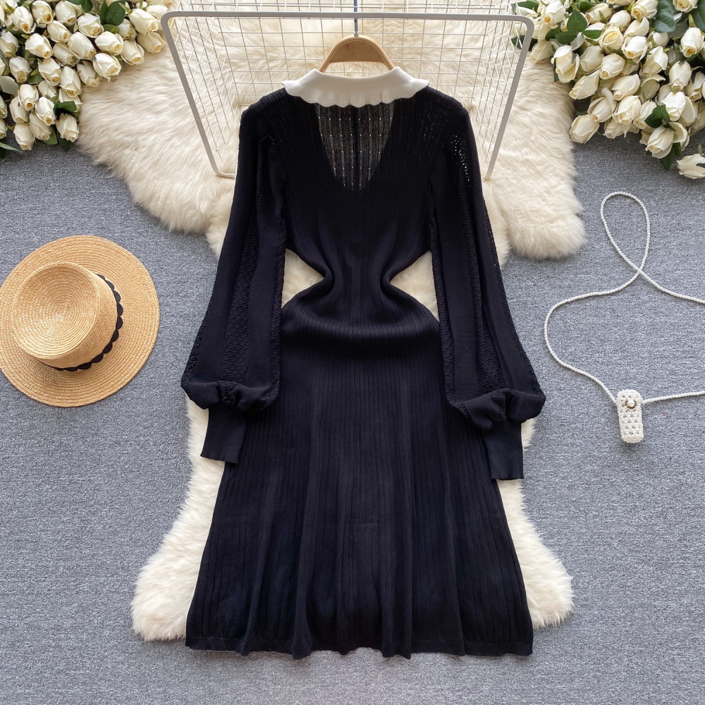 France style long dress autumn and winter dress for women