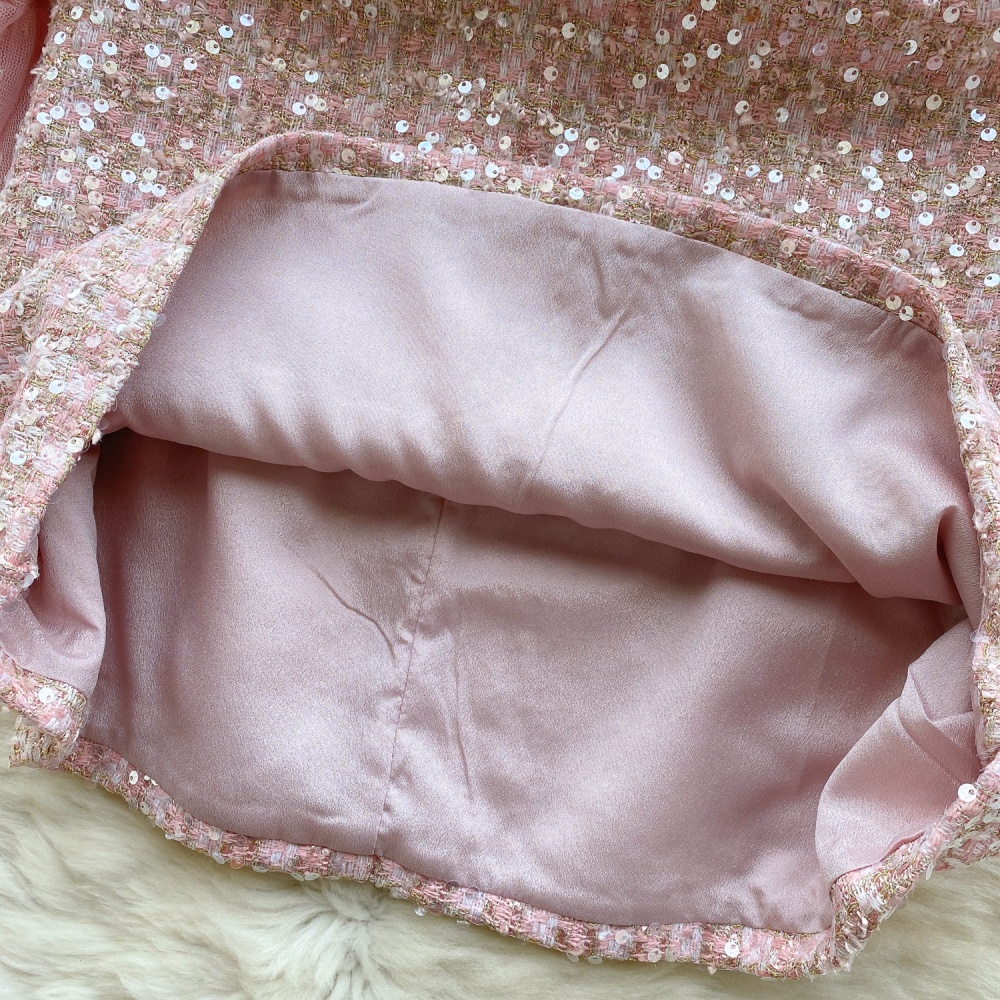 Gauze chanelstyle T-back glitter dress for women