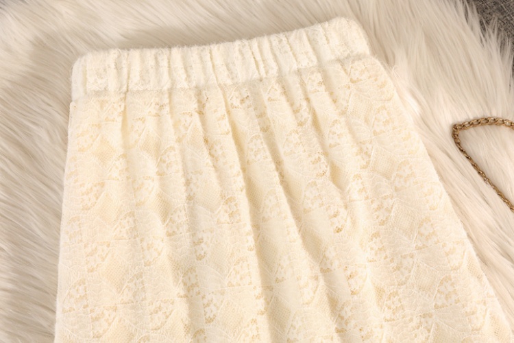 Long slim autumn and winter high waist A-line skirt