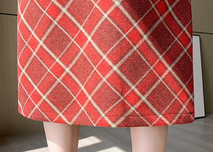 Long A-line long skirt retro autumn and winter skirt