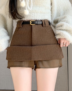 Slim high waist autumn and winter corduroy skirt