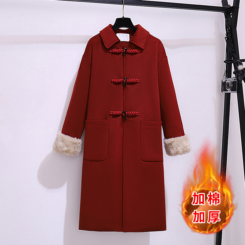 Winter Korean style overcoat plus cotton woolen coat