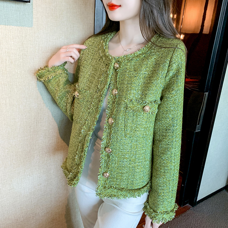 Autumn and winter wool tops temperament chanelstyle coat