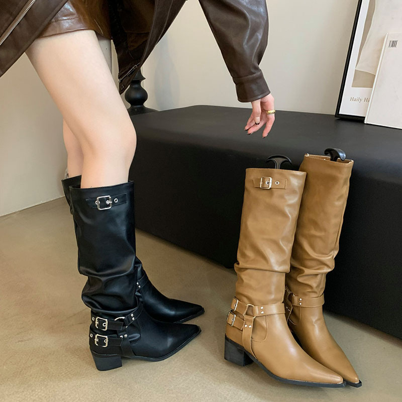 Autumn and winter boots pointed women's boots for women