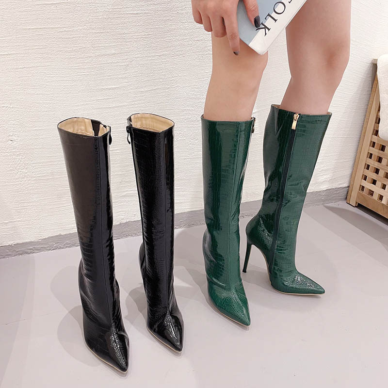 Pointed women's boots thigh boots for women