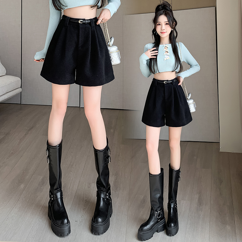 All-match culottes winter boots pants for women