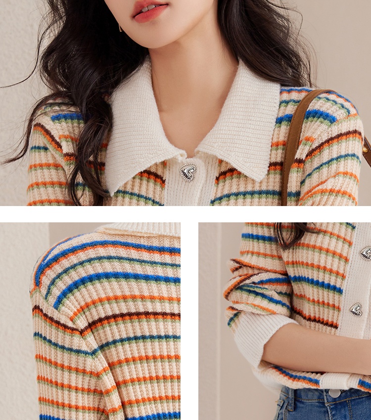 Knitted autumn and winter tops short bottoming sweater