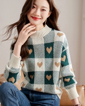 Green autumn and winter small fellow France style sweater