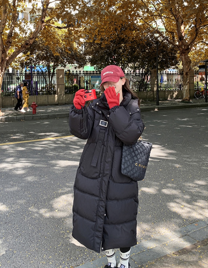 Korean style winter down coat loose long coat