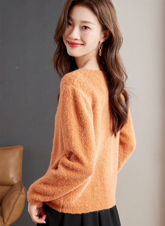 Pumpkin villus coat tender niche tops for women