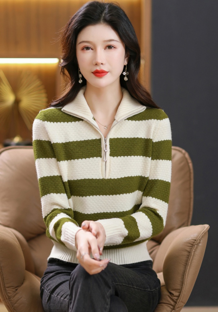 Long sleeve knitted sweater autumn and winter tops for women