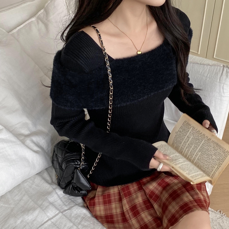 Bottoming pure temperament knitted sweater