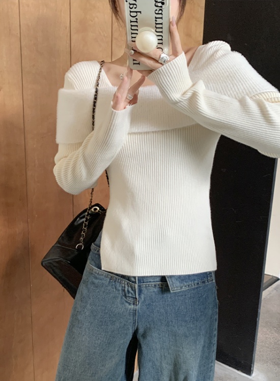 Bottoming pure temperament knitted sweater