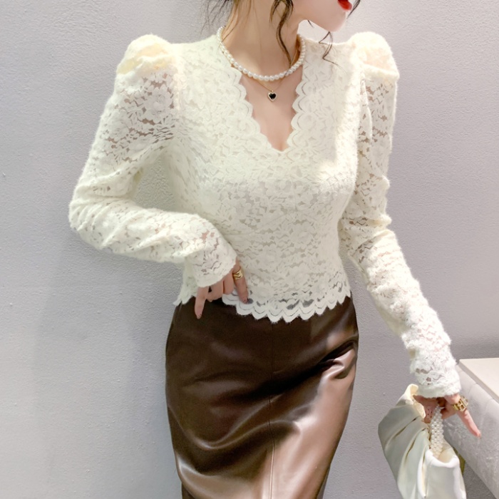 Long sleeve small shirt thick tops for women