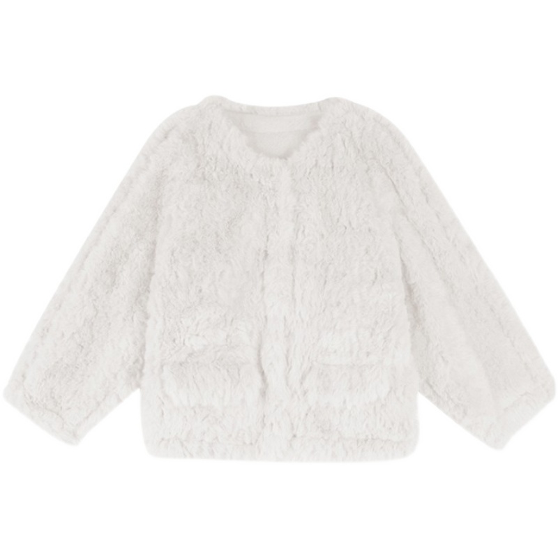 All-match chanelstyle coat lambs wool tops for women