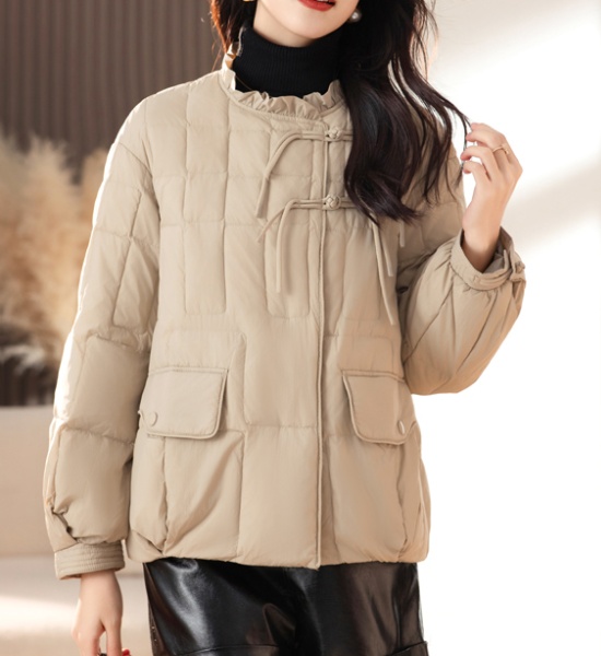 Lantern sleeve cotton coat thick coat for women