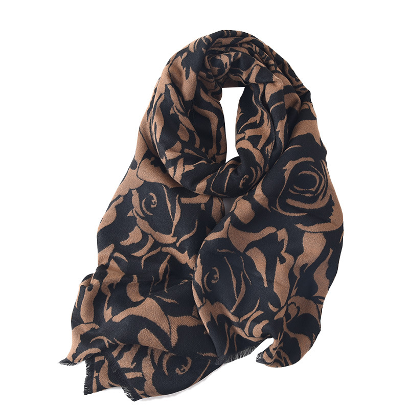 Rose elegant scarves fashion all-match shawl