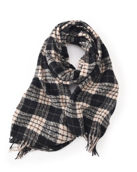 Plaid autumn and winter scarves thermal winter shawl