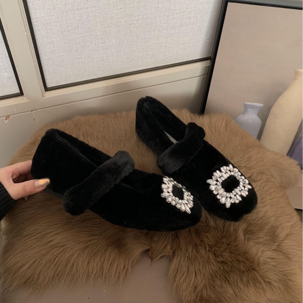 France style thermal flat elmo shoes for women