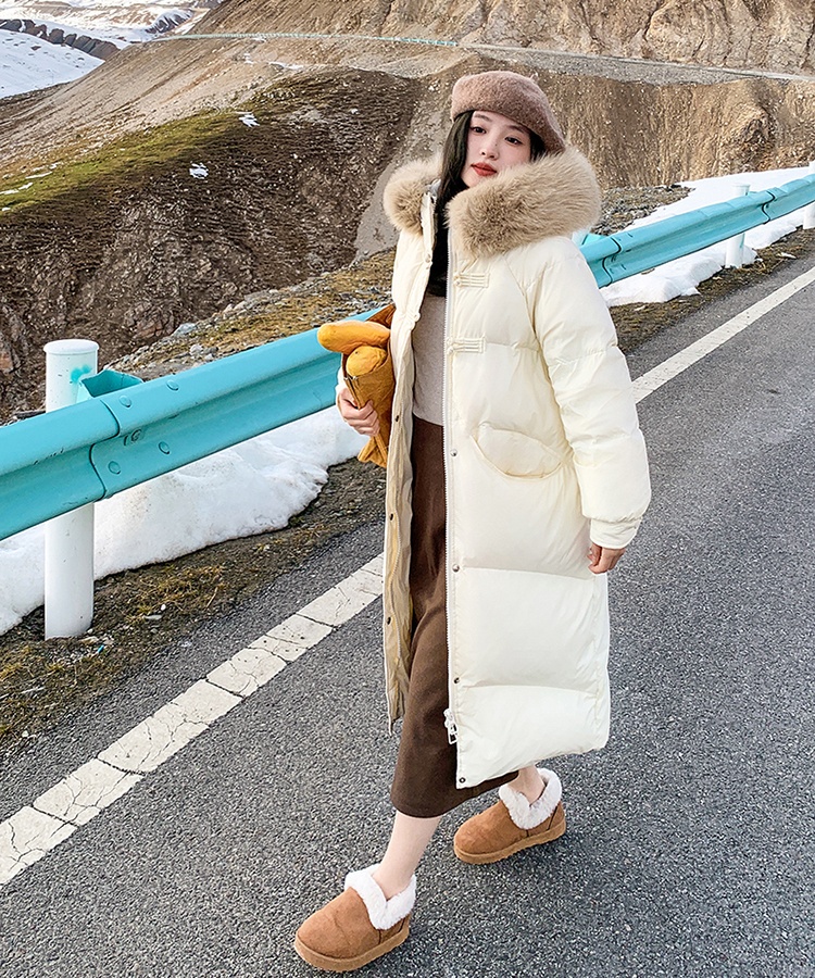 Long fashion Korean style winter down coat