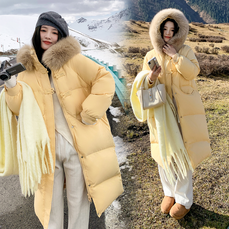 Long fashion Korean style winter down coat