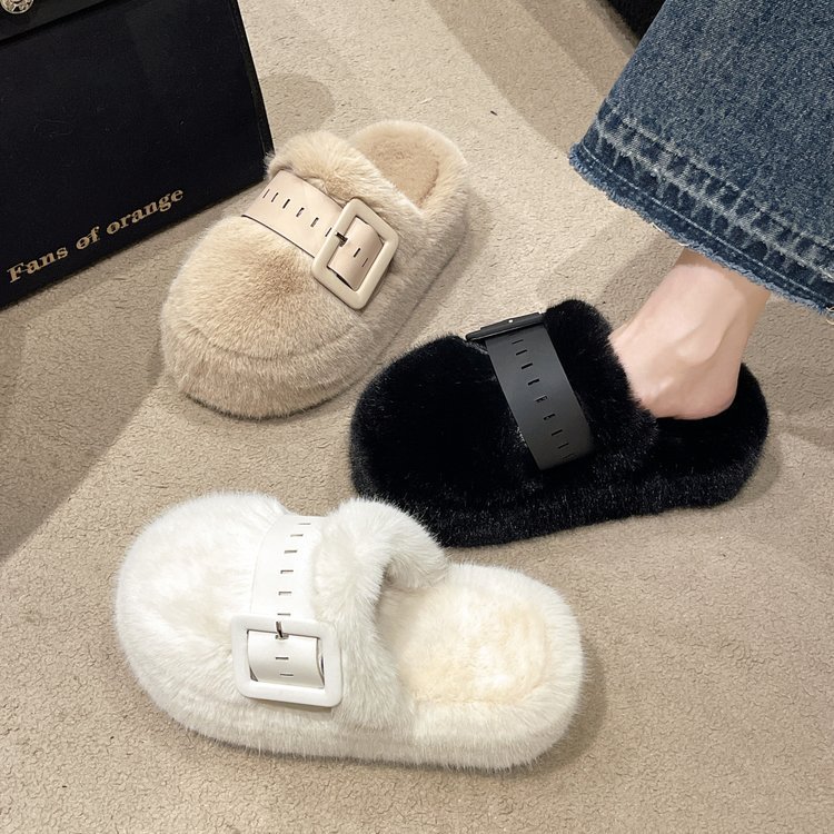 Autumn and winter elmo slippers thick crust shoes