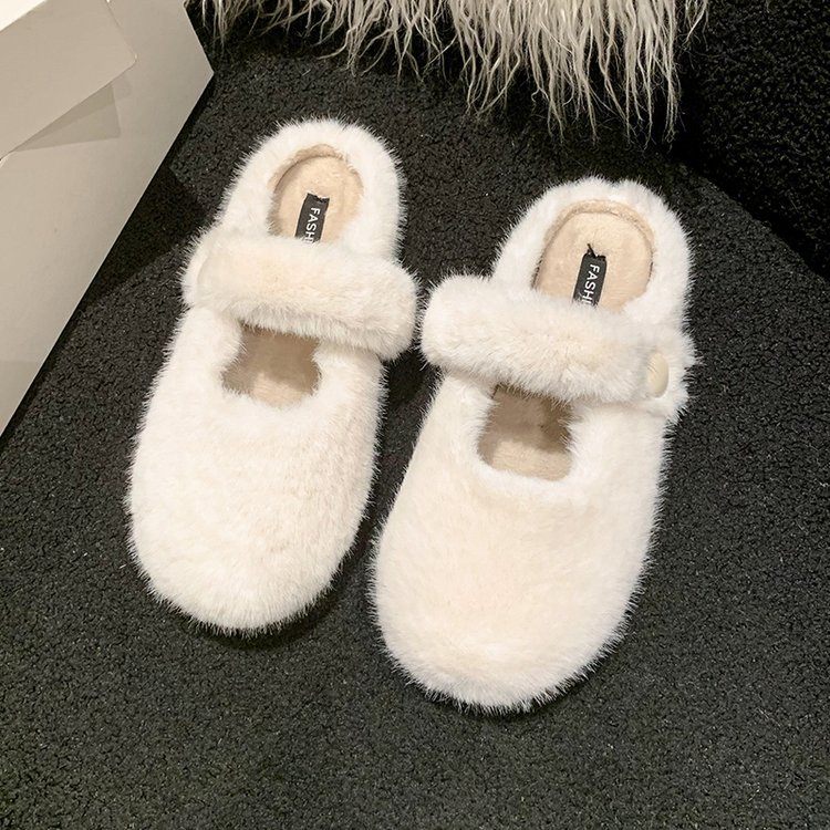 Winter wears outside flat elmo slippers for women
