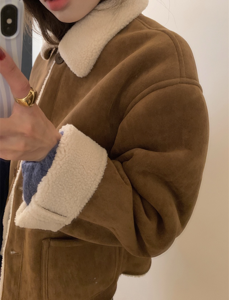 Long sleeve lapel small fellow Korean style coat