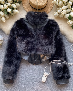 Winter fluffy spicegirl light luxury jacket