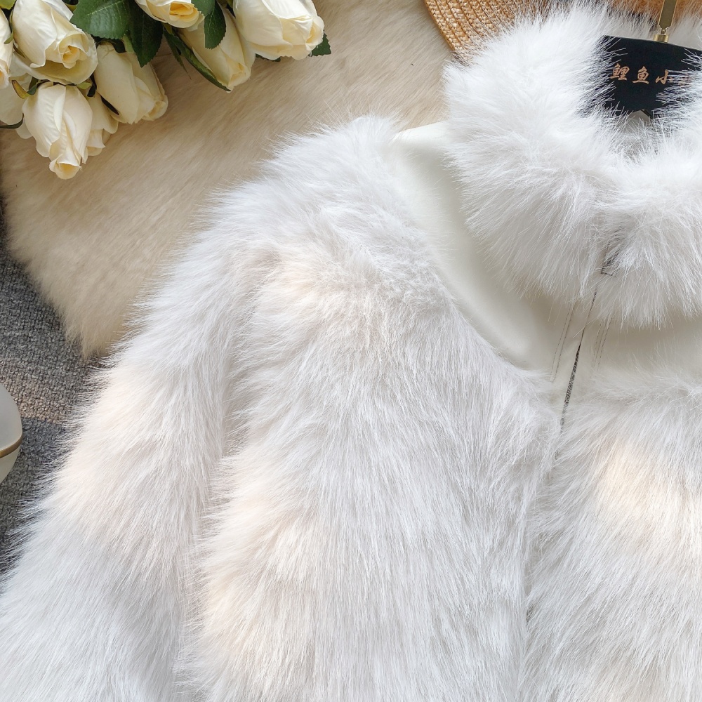 Winter fluffy spicegirl light luxury jacket