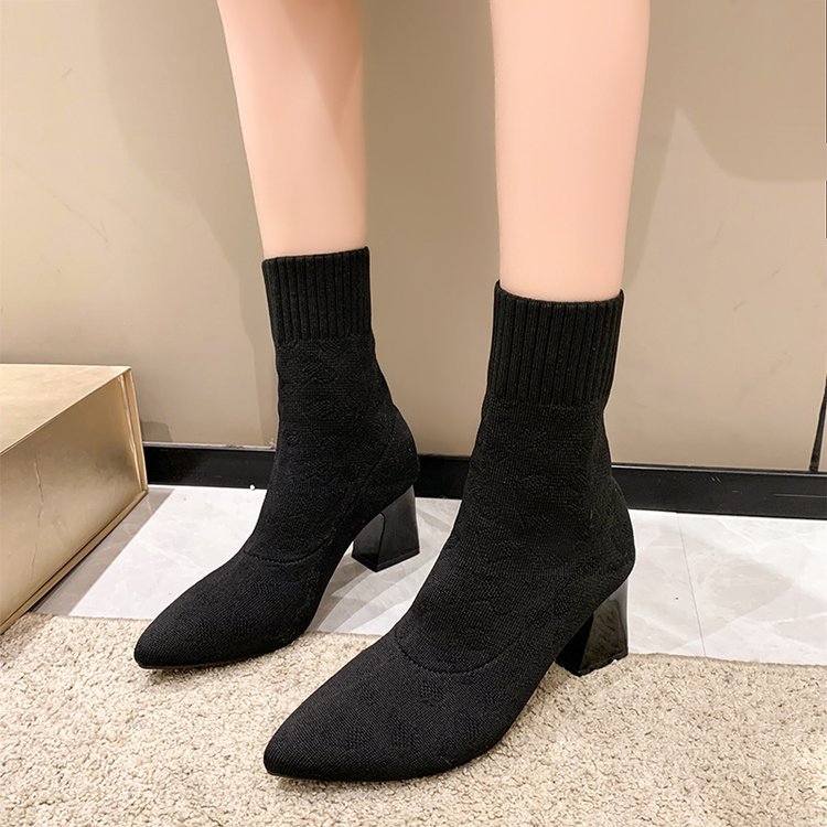 Middle-heel winter short boots thick women's boots for women