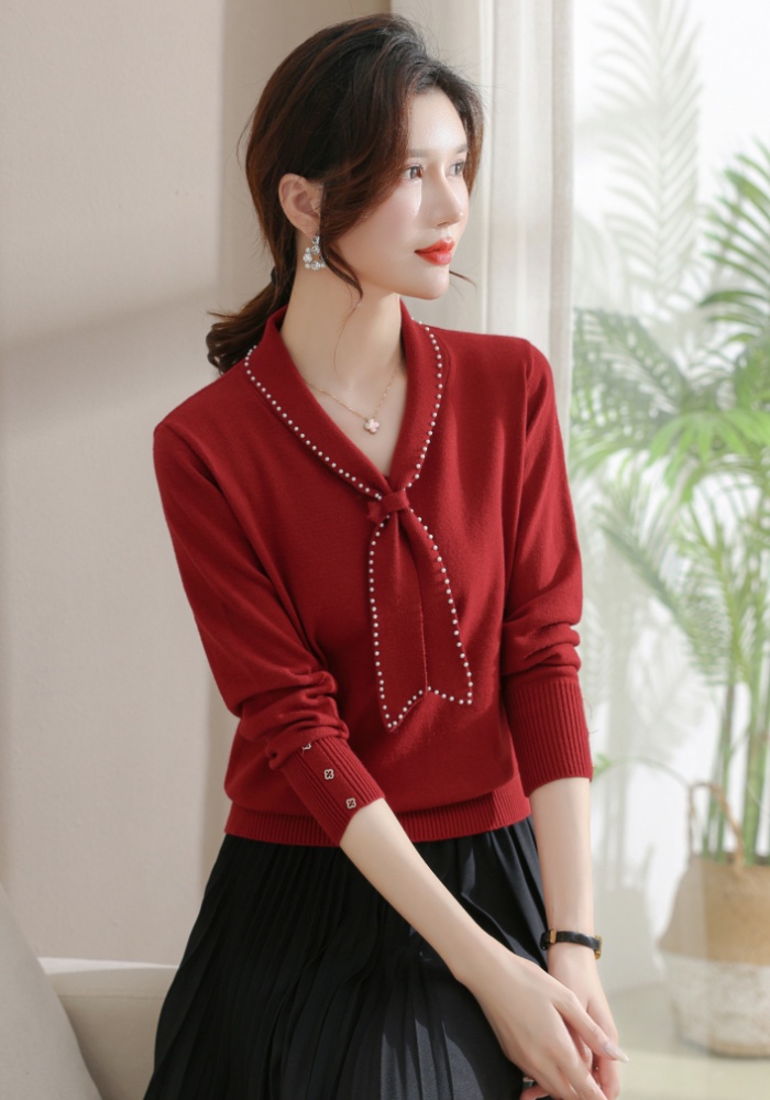 Western style sweater autumn and winter bottoming shirt for women