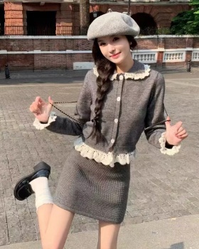 Crochet maiden sweater removable short skirt a set