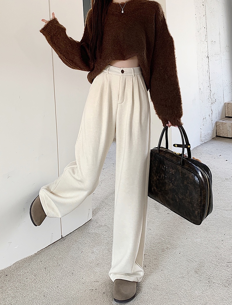 Thick wide leg pants casual pants for women