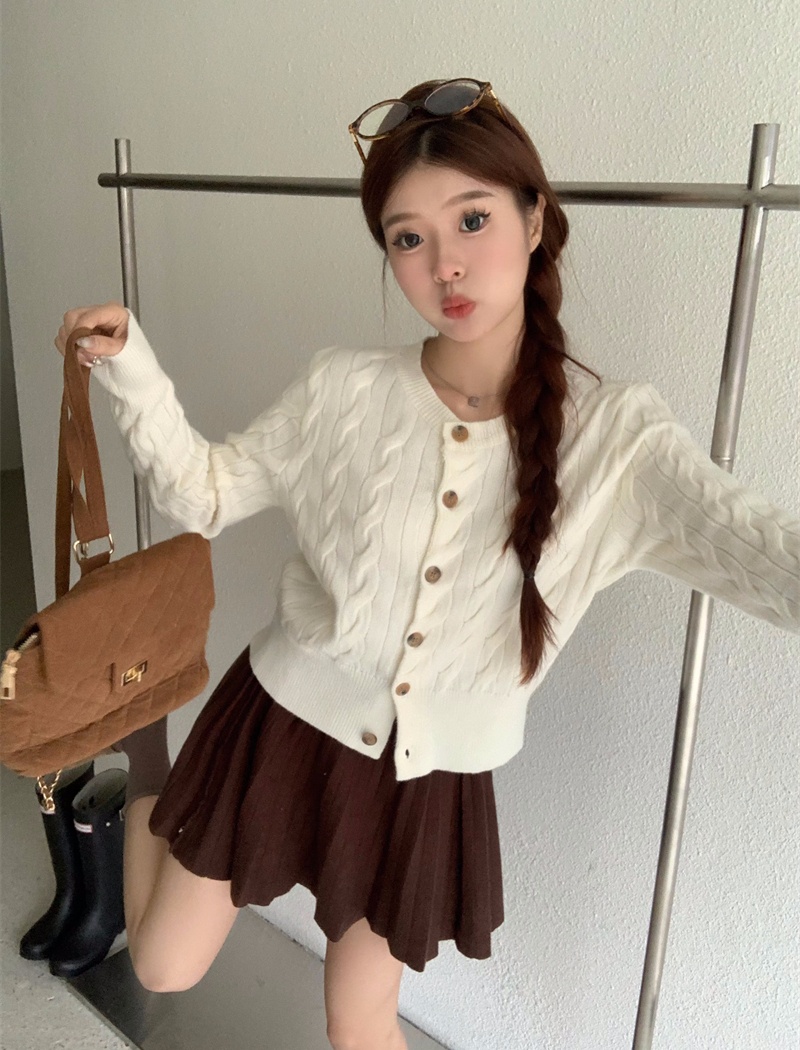 Sweet twist sweater autumn and winter tops for women