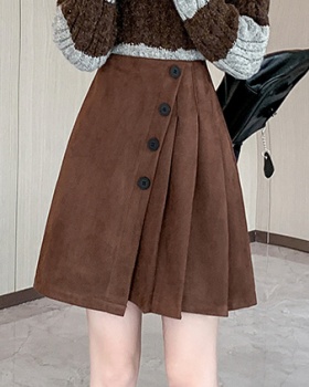 Autumn and winter pleated short skirt A-line skirt for women