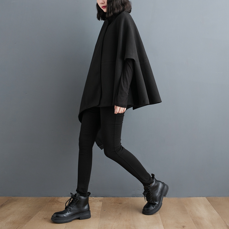Autumn and winter irregular cloak niche overcoat