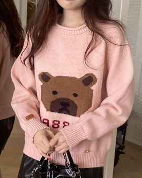 Autumn and winter cubs sweater knitted round neck doll shirt