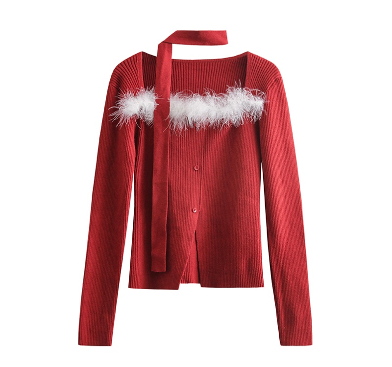 Christmas enticement feather sweater