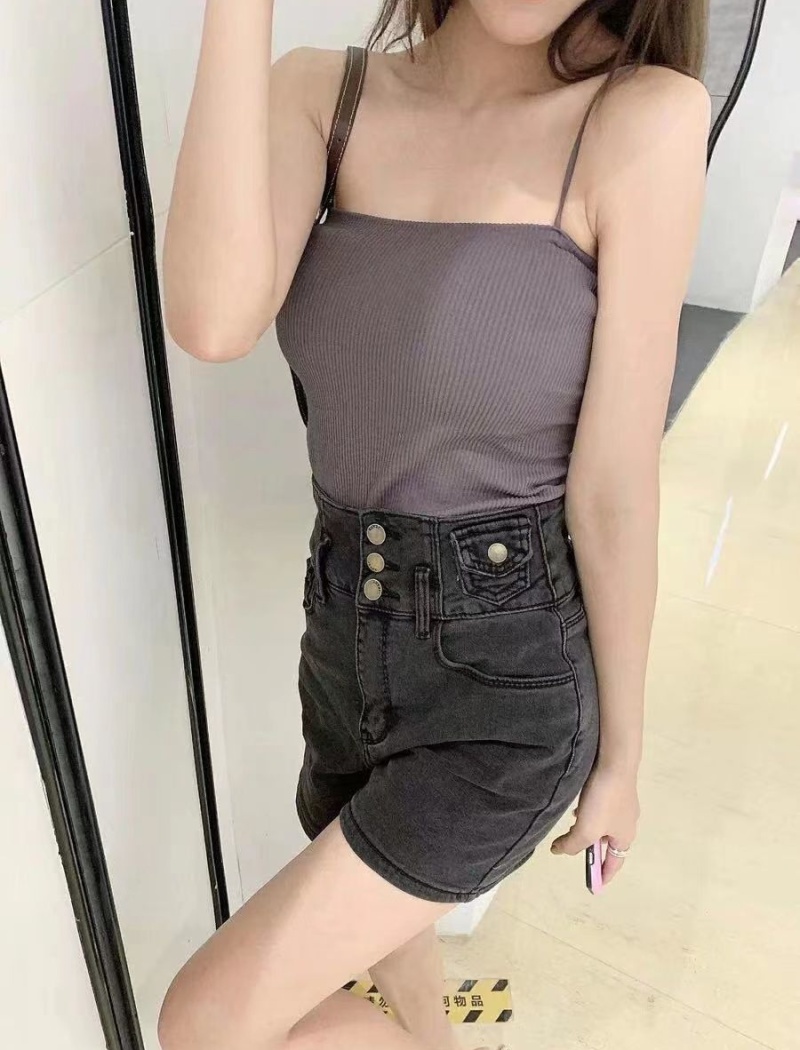 Wrapped chest integrated vest beauty back short tops