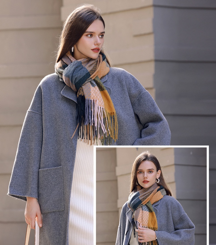 Autumn and winter tassels scarves thermal shawl for women