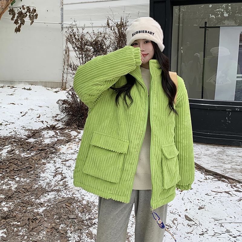 Retro American style winter cotton coat for women
