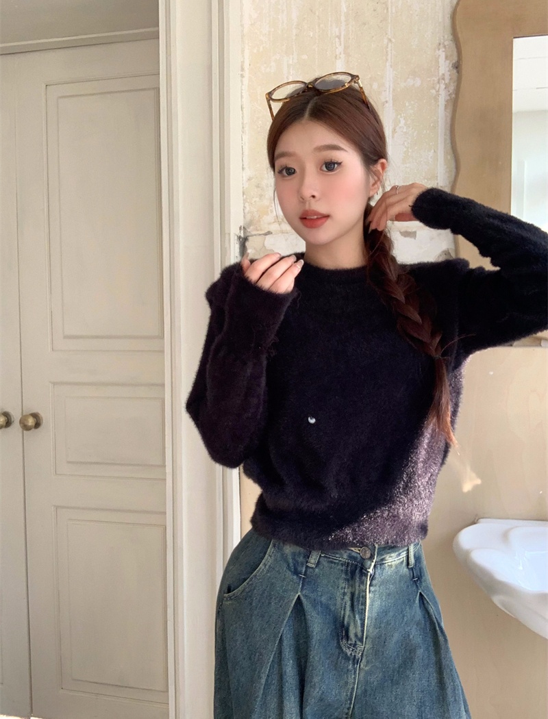 Autumn and winter temperament sweater Korean style tops