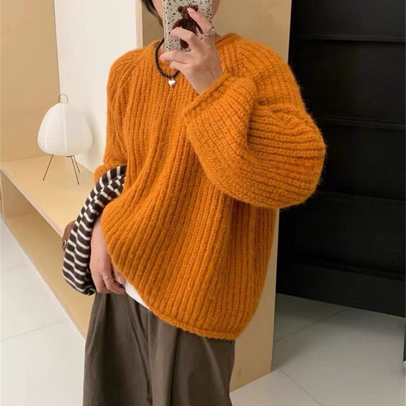 Autumn and winter thick needle lazy sweater for women