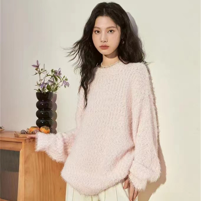 Sweet France style tender tops autumn loose lazy sweater