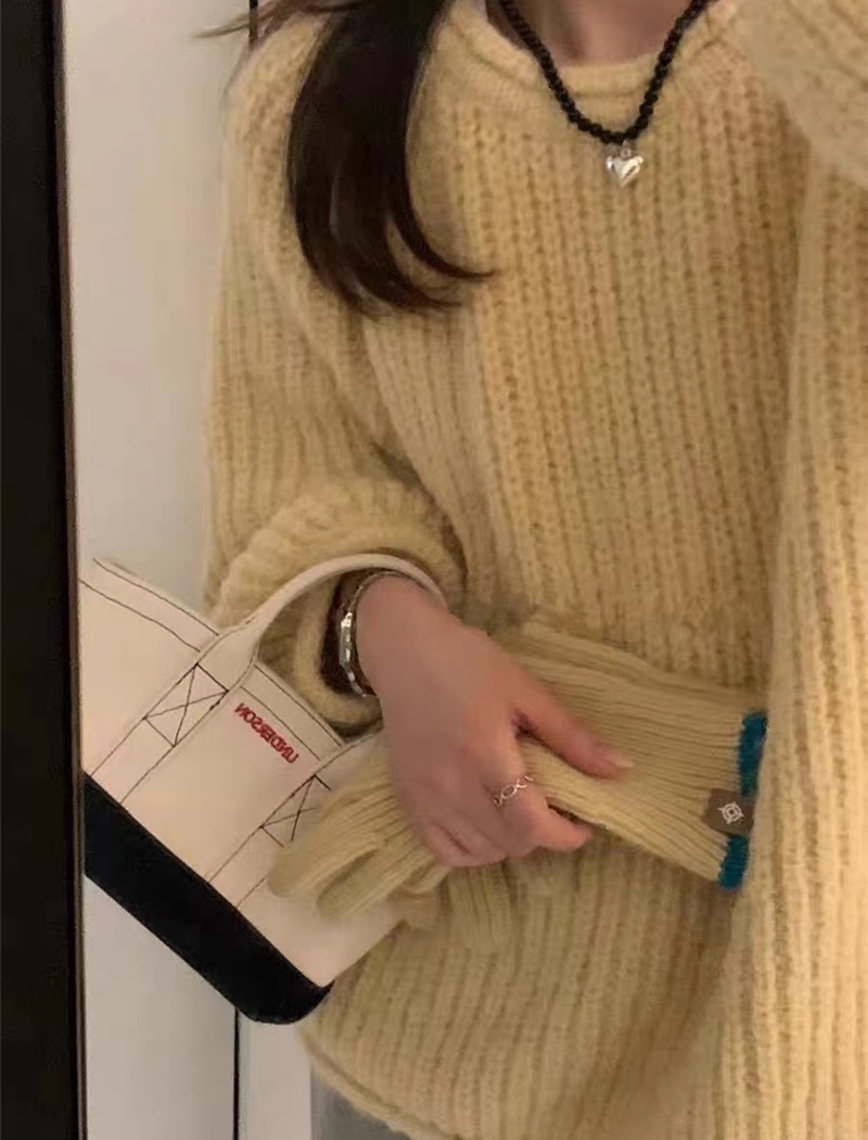Korean style lazy thick needle sweater for women
