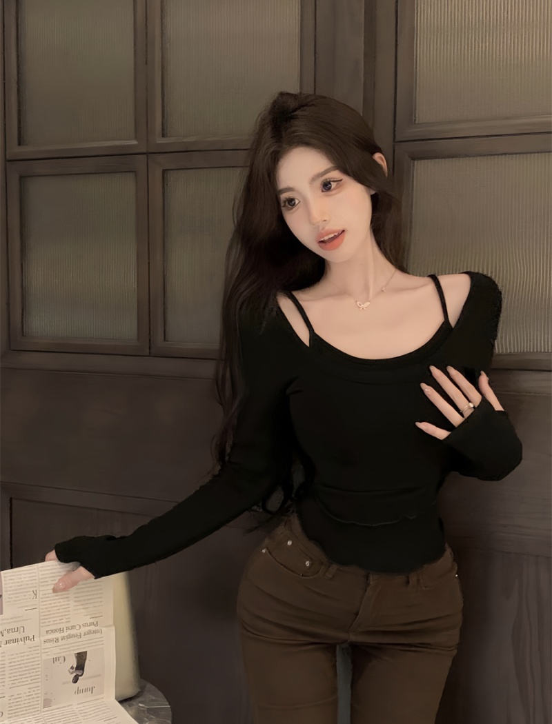 Autumn and winter long sleeve bottoming shirt for women