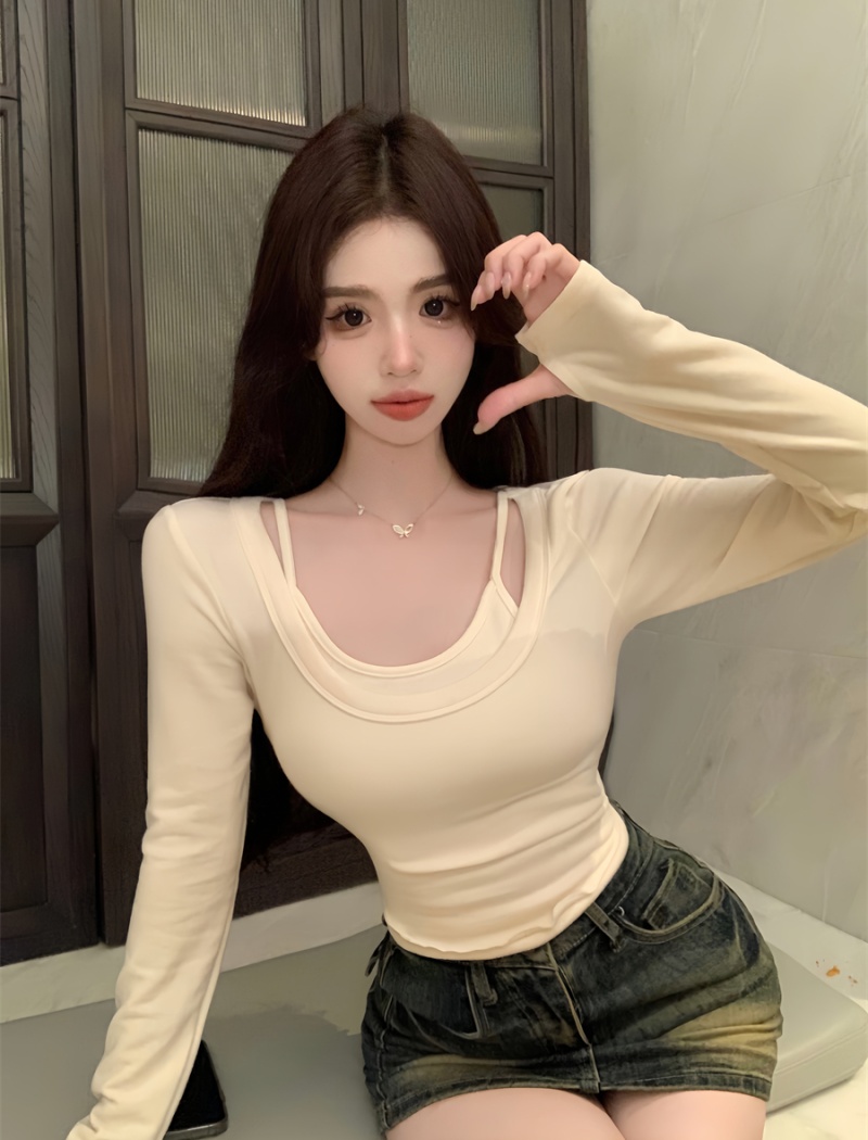Autumn and winter long sleeve bottoming shirt for women