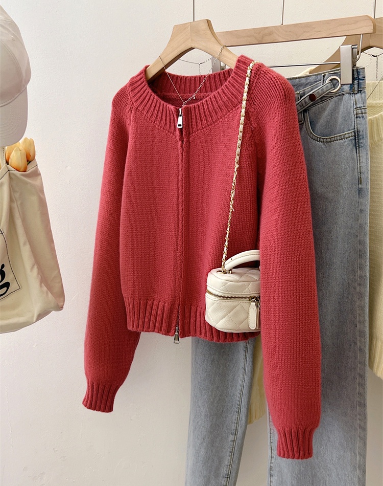 Thick loose tops knitted coat for women