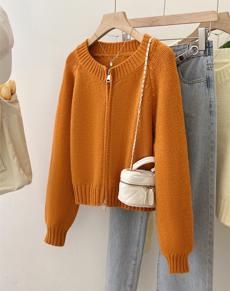 Thick loose tops knitted coat for women